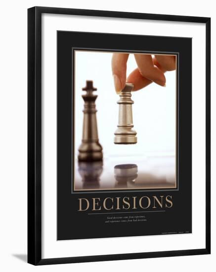 Decisions-null-Framed Art Print