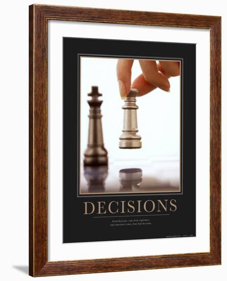 Decisions-null-Framed Art Print