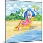 Deck Chair Flamingo-Paul Brent-Mounted Art Print