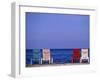 Deck Chairs, Ambergris Caye, Belize-Michael DeFreitas-Framed Photographic Print