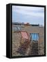 Deck Chairs and Pier, Brighton Beach, Brighton, Sussex, England, United Kingdom-Ethel Davies-Framed Stretched Canvas