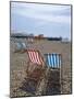 Deck Chairs and Pier, Brighton Beach, Brighton, Sussex, England, United Kingdom-Ethel Davies-Mounted Photographic Print