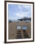 Deck Chairs and Pier, Brighton Beach, Brighton, Sussex, England, United Kingdom-Ethel Davies-Framed Photographic Print