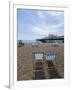 Deck Chairs and Pier, Brighton Beach, Brighton, Sussex, England, United Kingdom-Ethel Davies-Framed Photographic Print