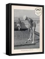 Deck Golf (Putting) on Board an Atlantic Liner-null-Framed Stretched Canvas