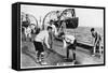 Deck Hockey on Board the Battleship HMS 'Nelson, 1937-null-Framed Stretched Canvas