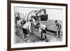 Deck Hockey on Board the Battleship HMS 'Nelson, 1937-null-Framed Giclee Print