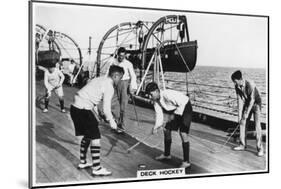 Deck Hockey on Board the Battleship HMS 'Nelson, 1937-null-Mounted Giclee Print
