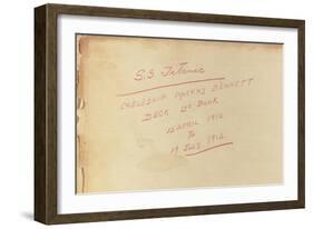 Deck Log for the Cable Ship SS Mackay-Bennett Relating to Recovery Operation in the Titanic Debris-null-Framed Giclee Print