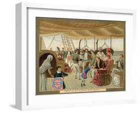 Deck of an Ocean Steamer-null-Framed Giclee Print