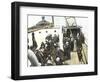 Deck of the Carpathia Crowded with Titanic Survivors-null-Framed Giclee Print