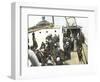 Deck of the Carpathia Crowded with Titanic Survivors-null-Framed Giclee Print