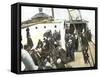 Deck of the Carpathia Crowded with Titanic Survivors-null-Framed Stretched Canvas