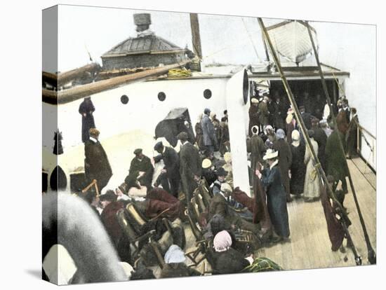 Deck of the Carpathia Crowded with Titanic Survivors-null-Stretched Canvas