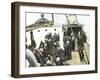 Deck of the Carpathia Crowded with Titanic Survivors-null-Framed Giclee Print