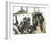 Deck of the Carpathia Crowded with Titanic Survivors-null-Framed Giclee Print