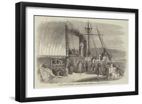 Deck of the French Transport, L'Euphrate, Off Messina-Edward Angelo Goodall-Framed Giclee Print