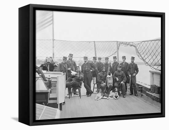 Deck of Uss Monitor on James River, Virginia-Stocktrek Images-Framed Stretched Canvas