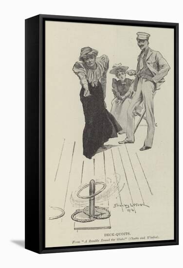 Deck-Quoits-Stanley L. Wood-Framed Stretched Canvas
