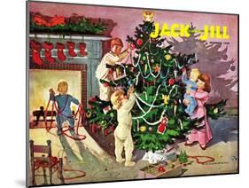 Deck the Halls - Jack and Jill, December 1950-Dorothea Cooke-Mounted Giclee Print