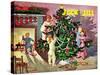 Deck the Halls - Jack and Jill, December 1950-Dorothea Cooke-Stretched Canvas