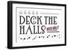 Deck the Halls with Holly (white background)-Lantern Press-Framed Art Print