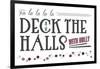 Deck the Halls with Holly (white background)-Lantern Press-Framed Art Print