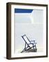 Deckchair Against Whitewashed Wall, Imerovigli, Santorini (Thira), Cyclades Islands, Greece-Lee Frost-Framed Photographic Print