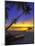 Deckchair on Tropical Beach by Palm Tree at Dusk and Blue Heron, Maldives, Indian Ocean-Papadopoulos Sakis-Mounted Photographic Print