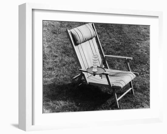 Deckchair Tray-Elsie Collins-Framed Photographic Print