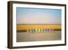 Deckchairs at Weston-Super-Mare, 2013 (Oil on Canvas)-Peter Breeden-Framed Giclee Print