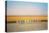 Deckchairs at Weston-Super-Mare, 2013 (Oil on Canvas)-Peter Breeden-Stretched Canvas