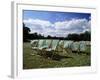 Deckchairs in Regents Park, London, England, United Kingdom-Adam Swaine-Framed Photographic Print