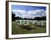 Deckchairs in Regents Park, London, England, United Kingdom-Adam Swaine-Framed Photographic Print