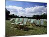 Deckchairs in Regents Park, London, England, United Kingdom-Adam Swaine-Mounted Photographic Print