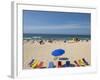 Deckchairs on Bondi Beach, Sydney, New South Wales, Australia-Mark Mawson-Framed Photographic Print