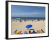 Deckchairs on Bondi Beach, Sydney, New South Wales, Australia-Mark Mawson-Framed Photographic Print