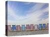 Deckchairs on Pebble Beach, Sidmouth, Devon, Uk-Peter Adams-Stretched Canvas