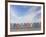 Deckchairs on Pebble Beach, Sidmouth, Devon, Uk-Peter Adams-Framed Photographic Print