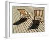 Deckchairs on the Seafront Boardwalk, Deauville, Cote Fleurie, Calvados, Normandy, France-David Hughes-Framed Photographic Print