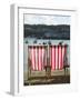 Deckchairs, the Symbol of British Tourism, on the Quayside of St Ives, Cornwall-Julian Love-Framed Photographic Print