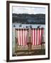 Deckchairs, the Symbol of British Tourism, on the Quayside of St Ives, Cornwall-Julian Love-Framed Photographic Print