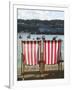 Deckchairs, the Symbol of British Tourism, on the Quayside of St Ives, Cornwall-Julian Love-Framed Photographic Print