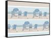 Deckchairs-Peter Adderley-Framed Stretched Canvas