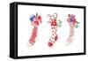 Decked Out Stockings-Mercedes Lopez Charro-Framed Stretched Canvas