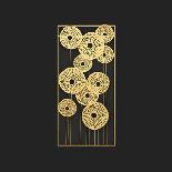 3D Wall Art Picture Modern Moon Gold-deckorator-Stretched Canvas