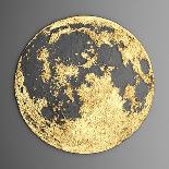 3D Wall Art Picture Modern Moon Gold-deckorator-Mounted Art Print