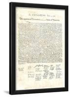 Declaration of Independence Authentic Reproduction Sepia Art Poster Print-null-Lamina Framed Poster