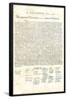 Declaration of Independence Authentic Reproduction Sepia Art Poster Print-null-Framed Poster