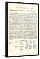 Declaration of Independence Authentic Reproduction Sepia-null-Framed Poster